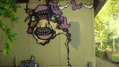 Spray graffiti street art