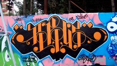 Spray graffiti street art