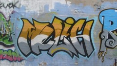 Spray graffiti street art