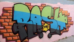 Spray graffiti street art