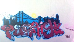 Spray graffiti street art