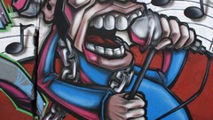 Spray graffiti street art