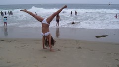 Spread legs ocean bikini