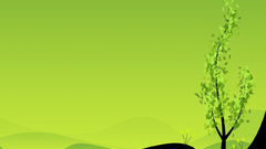 Spring time tree alone