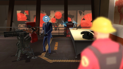 Spy TF2 laughing man