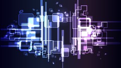 Squares purple abstract graphics shapes multicolor artwork 