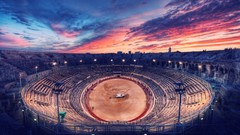 Stadium ancient digital art scenic