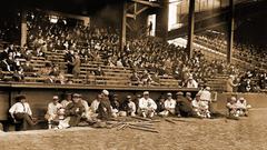 Stadium players baseball bat