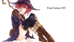 Staff anime girls boots short hair nekomimi animal ears purple 