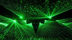 Stage Lasers party hardstyle Q-Dance Mystery Land 2012