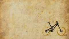 Stain minimalistic artwork mountain bikes coffee stain