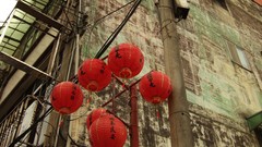 Stairways lanterns electricity pole