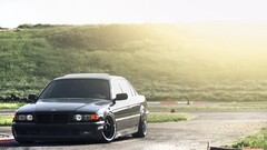 stance BMW lowrider Car BMW E38 bmw 7 series sunlight vehicle
