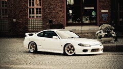 stance white cars coupe
