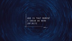 star trails Stars quote The Perks of Being a Wallflower