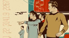 Star Trek artwork spock James T. Kirk Enterprise Uhura Leonard 