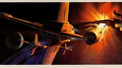 star wars artwork science fiction Ralph McQuarrie b-wing