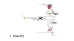 Star wars artwork X-Wing