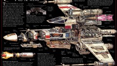 star wars cross section X-Wing Star Wars Ships infographics text