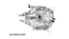 Star wars drawings artwork Millennium Falcon