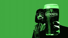Star wars guinness funny green background Darth Vader beers