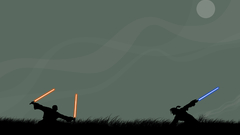 Star wars lightsabers silhouettes