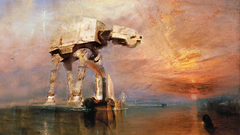 Star wars paintings AT-AT