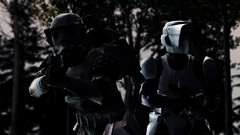 Star wars science fiction forests stormtroopers
