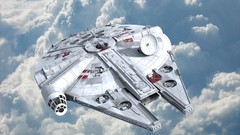 Star wars spaceships science fiction artwork Millennium Falcon