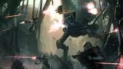 Star wars stormtroopers artwork fantasy art AT-AT