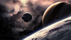 Stars abstract surface planets