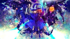 Stars abstract wings dress hats blondes long hair anime girls 