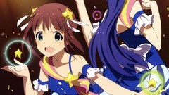 Stars Anime blue hair anime girls brunettes amami haruka 