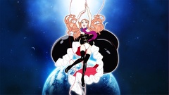 Stars Anime Earth planets blondes anime girls mawaru 