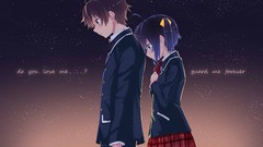 Stars anime girls school uniforms takanashi rikka chuunibyou 