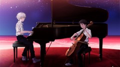 Stars Anime piano instruments male neon genesis evangelion 