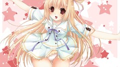 Stars Anime red eyes blondes long hair seifuku hoshiful 