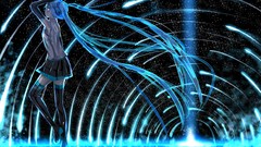 Stars Anime tears artist blue hair long hair anime girls blue 