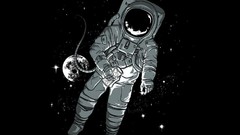 Stars astronauts funny outer space minimalistic