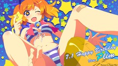 Stars barefoot wink bikini orange hair