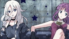 Stars blondes long hair anime girls braids vocaloid ia