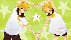 Stars blondes twins short hair vocaloid kagamine len kagamine 