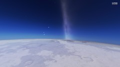 Stars blue Black hole Earth planets nebulae galaxies outer space