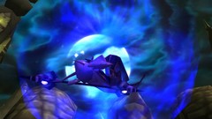 Stars blue dark moon bubbles Priest flying world of warcraft 