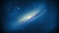 Stars blue galaxies outer space