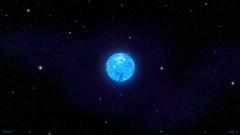 Stars blue lonely planets outer space digital art