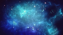 Stars blue outer space artwork digital art
