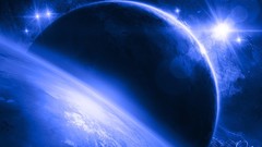 Stars blue planets outer space qauz