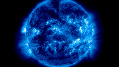 Stars blue sun outer