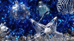 Stars blue white Christmas ornaments